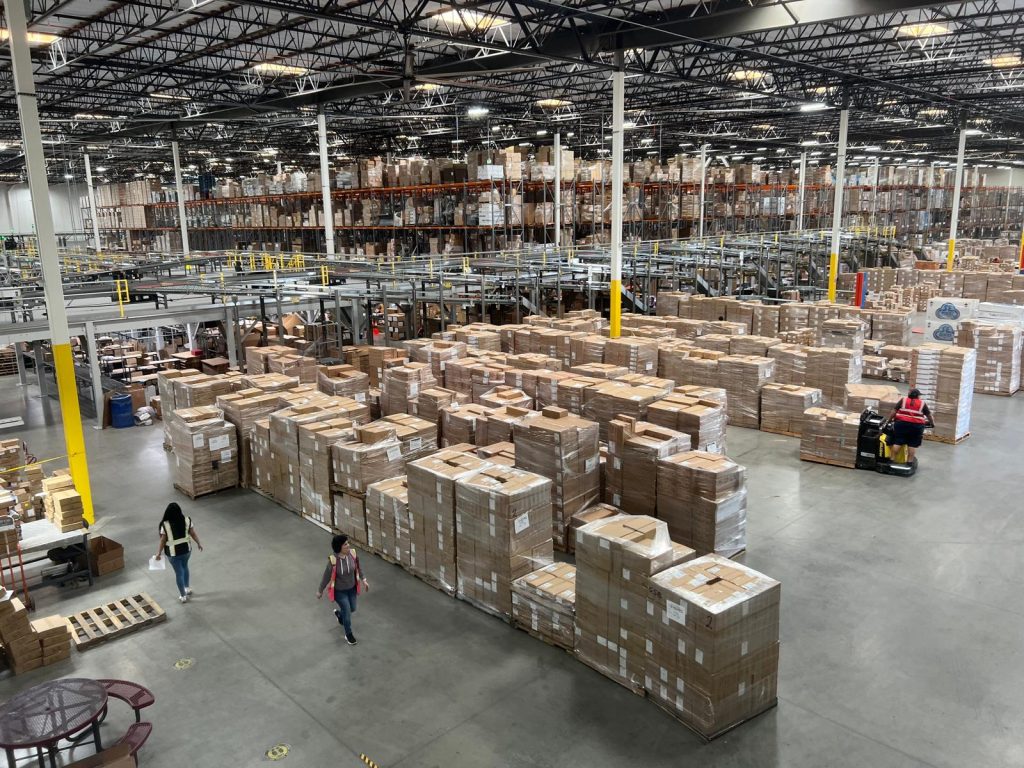 Warehouse fulfillment team workspace